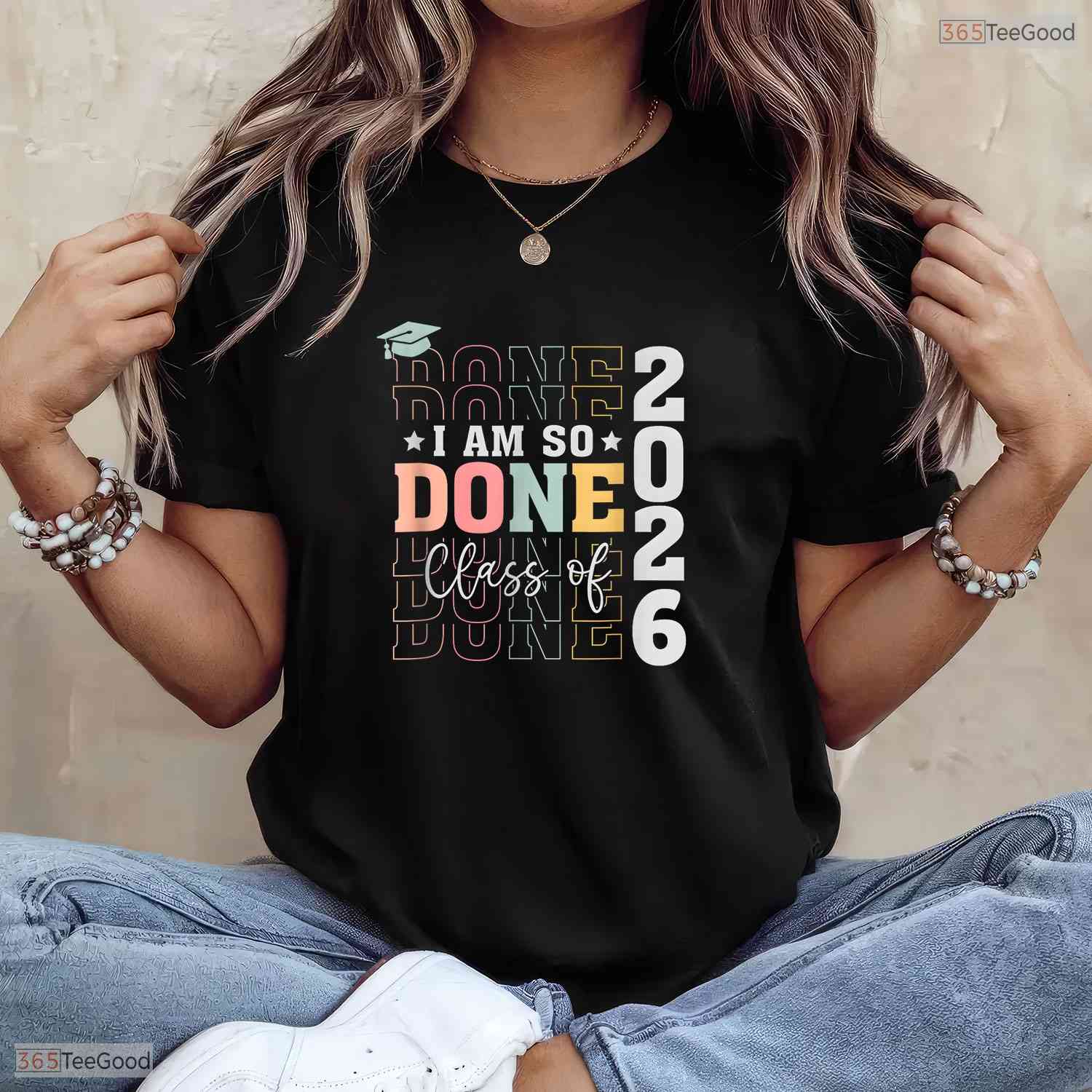 Funny Class Of 2026 I Am So Done Senior High School Graduation Student T-Shirt