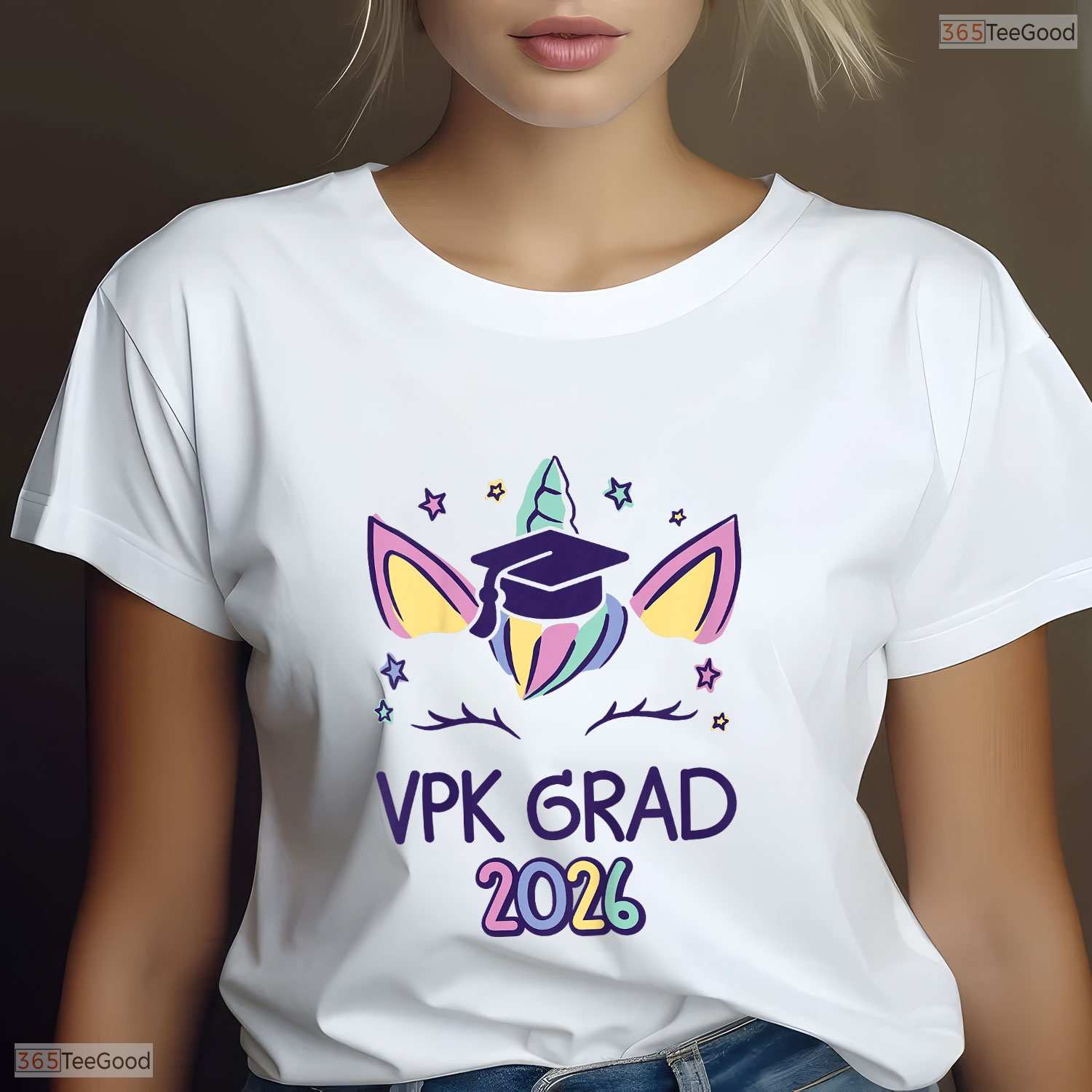 Cute Kids VPK Graduation Magical Unicorn VPK Grad Girl 2026 Celebration T-Shirt