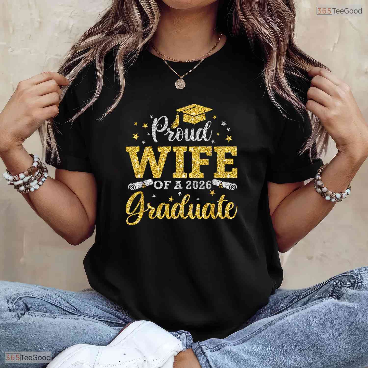 Loving Proud Wife Of A 2026 Graduate Senior 2026 Graduation Gifts For Him T-Shirt