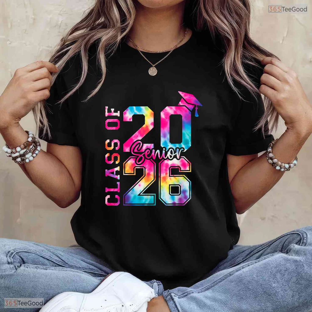 Classic Senior 2026 Class Of 26 High School College Graduation Commemorative Shirt