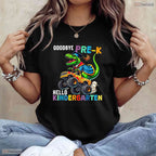 Cute Goodbye Pre-K Hello Kindergarten Dinosaur Graduation Boys Celebration T-Shirt