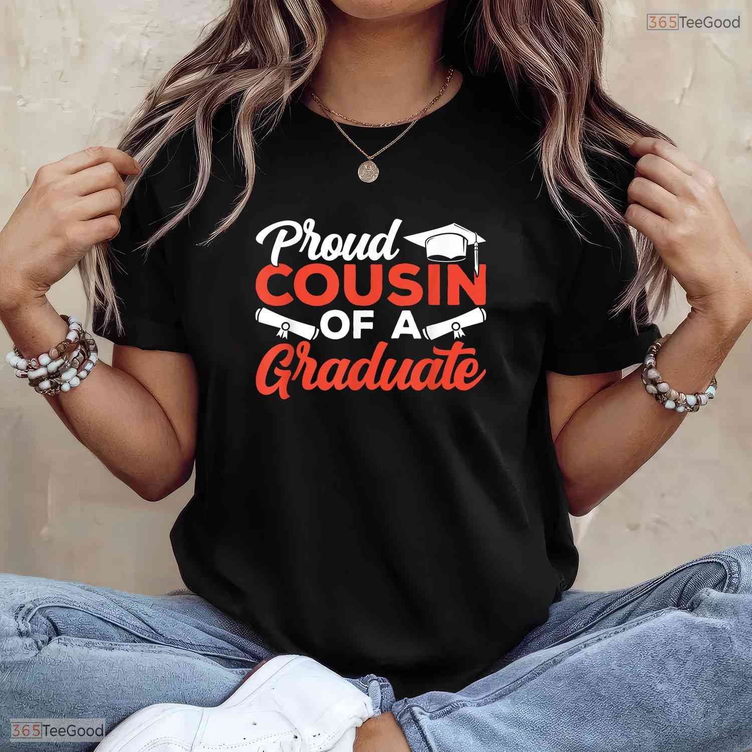 Supportive Proud Cousin Of A Graduate Graduation Graduating Sayings Party T-Shirt
