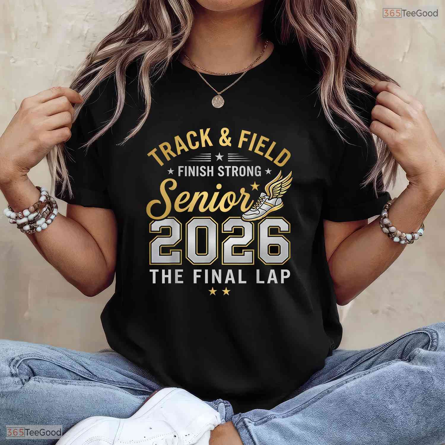 Athletic Senior 2026 Track And Field Final Lap Grad Gift Sports Celebration T-Shirt