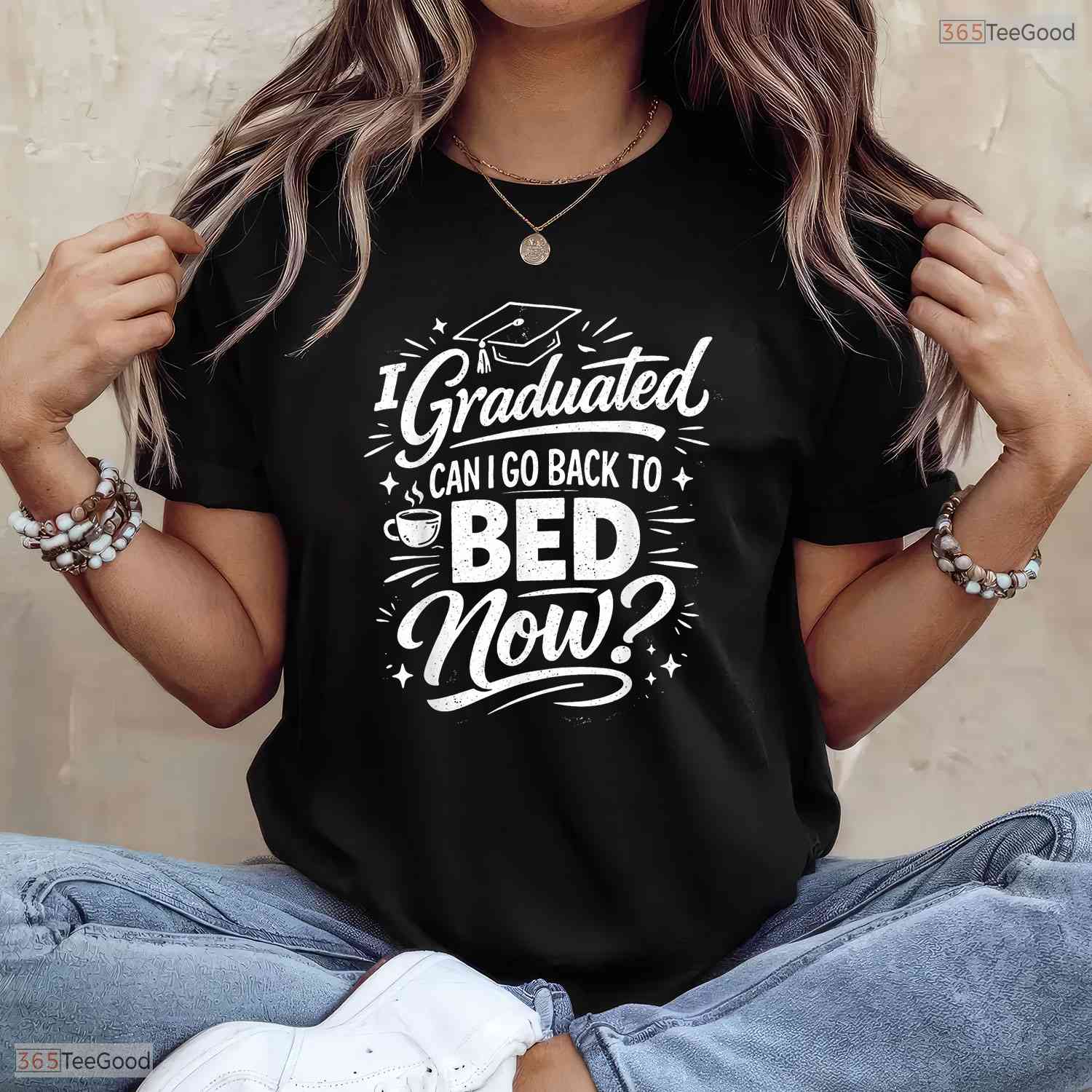 Sleepy I Graduated Can I Go Back To Bed Now Funny Graduation 2026 T-Shirt