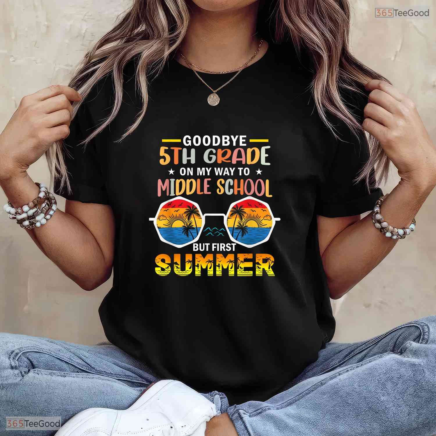 Awesome Goodbye 5th Grade Last Day Of School Graduation To 6th Grade Kids T-Shirt