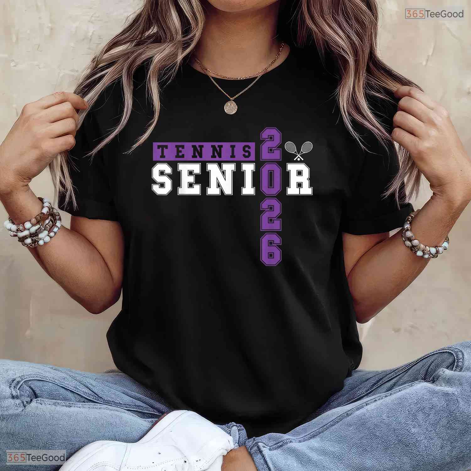 Athletic Tennis Senior Night Tennis Senior 2026 Graduation 76 Sports Day T-Shirt