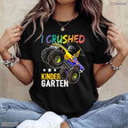 Epic I Crushed Kindergarten Big Truck Graduation Gift Boys Celebration Party T-Shirt
