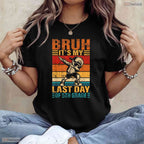 Funny Fifth Grade Dabbing Boy Bruh It Is My Last Day Of 5th Grade Graduation T-Shirt