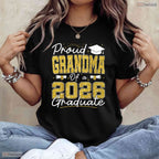 Blessed Proud Grandma Of A 2026 Graduate Senior 2026 Grad Family Celebration T-Shirt