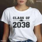Keepsake Class Of 2038 Grow With Me First Day Of School Graduation Memory Kids T-Shirt