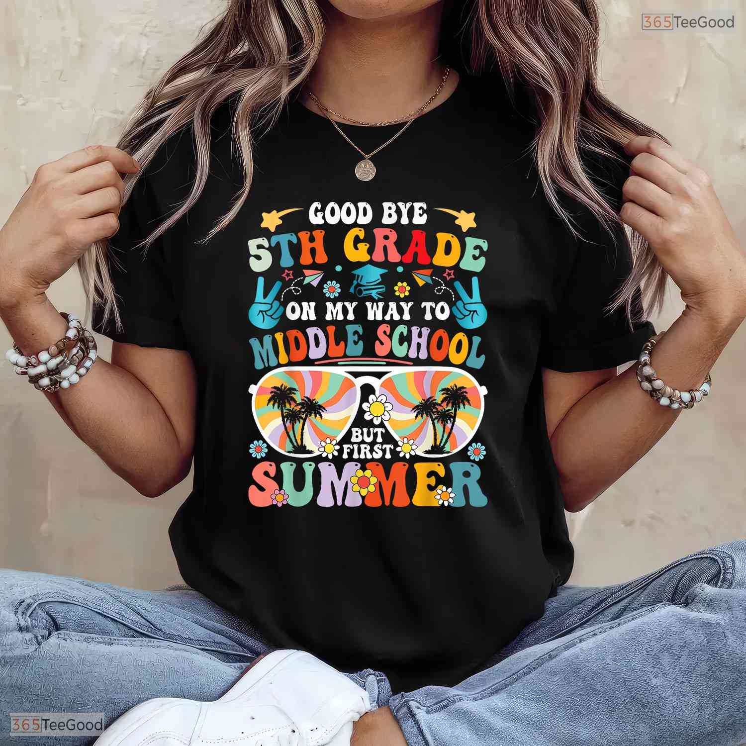 Fun Goodbye 5th Grade Last Day Of School Graduation To 6th Grade Transition T-Shirt