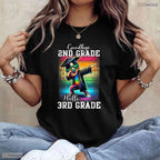 Goodbye 2nd Grade Hello 3rd Grade Dabbing Boy Colorful Last Day Of School T-Shirt