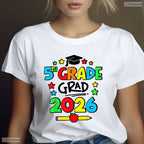Fifth 5th Grade Grad 2026 Elementary School Graduate End Of Year Celebration Shirt