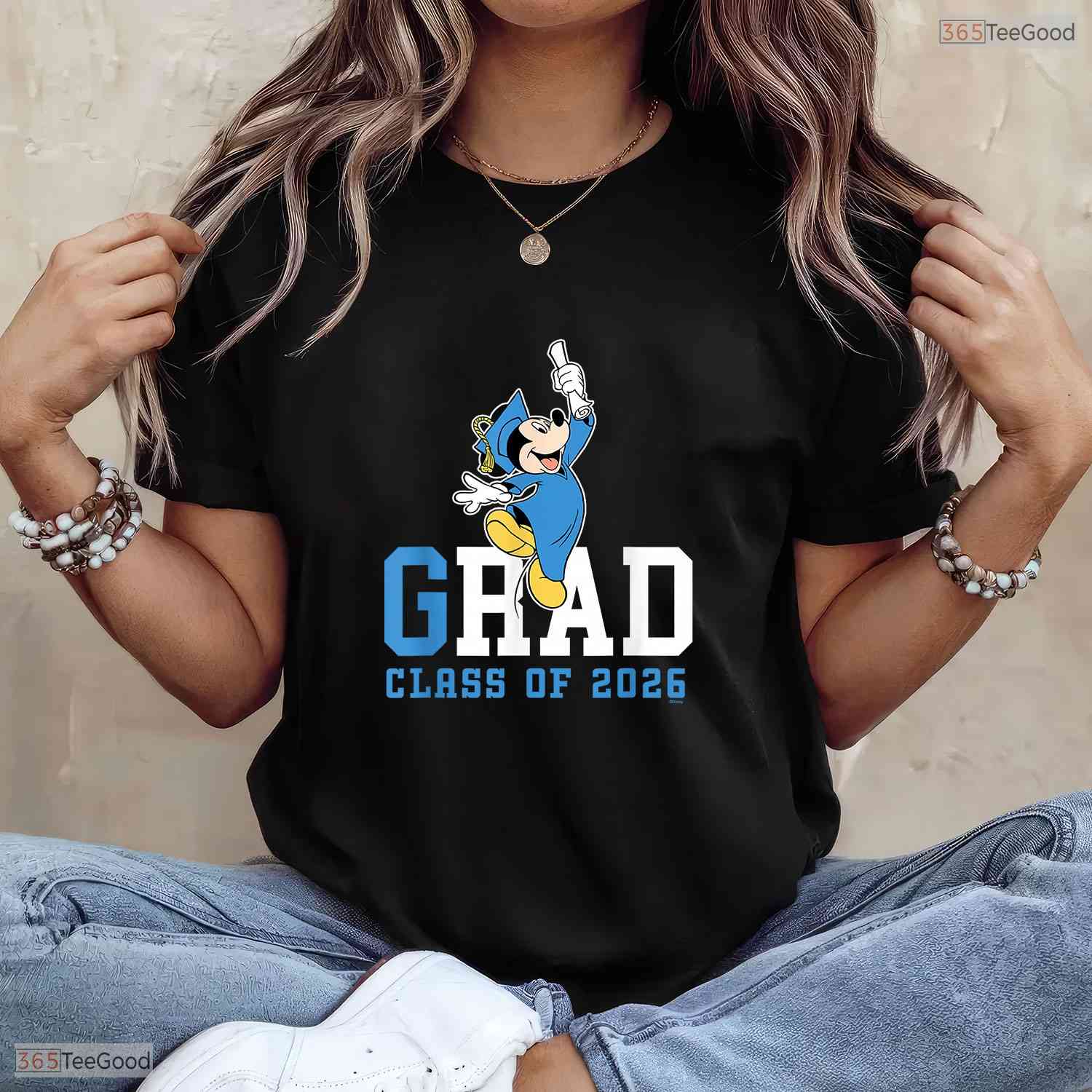 Rad Grad Class Of 2026 Cute Classic Mouse Ears Graduation Celebration Shirt