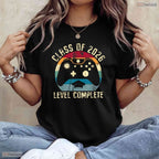 Awesome Class of 2026 Level Complete Video Gamer Senior Graduation T-Shirt