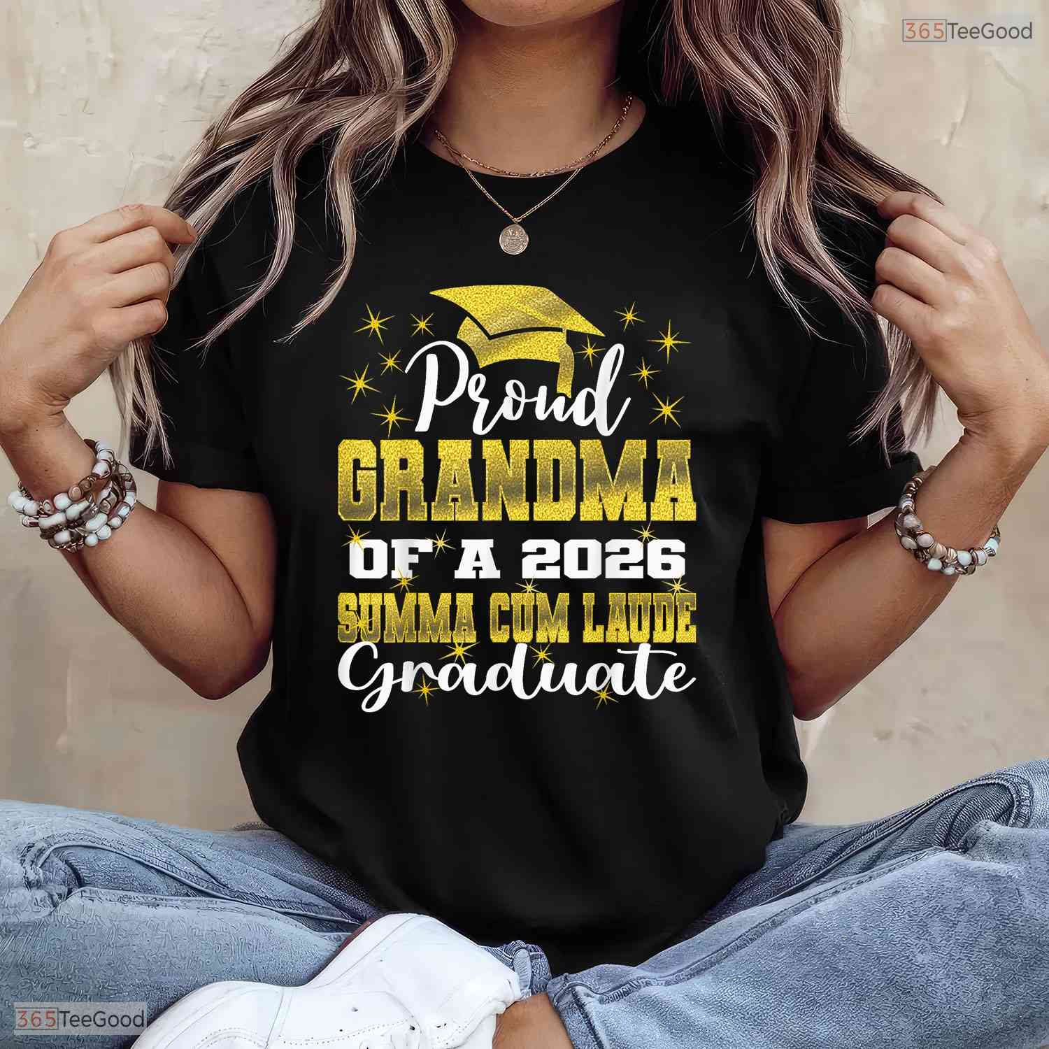 Proud Grandma Of A 2026 Summa Cum Laude Graduate College Honors Degree Shirt