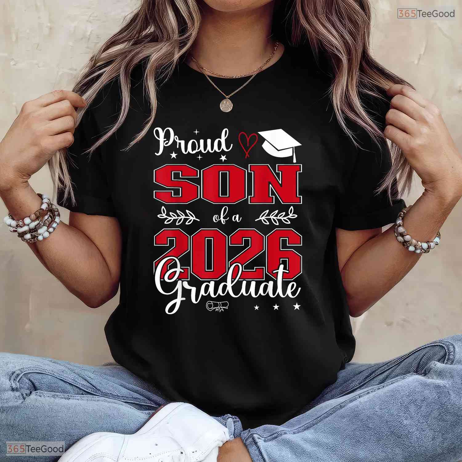 Proud Son Of A Class Of 2026 Graduate High School Senior Family Party Shirt
