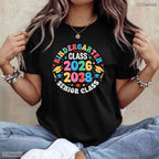Kindergarten Graduation Class Of 2026 Grow With Me Senior 2038 Kids T-Shirt