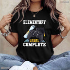 Elementary Level Complete Class Of 2025 Retro Gamer Kids Graduation T-Shirt