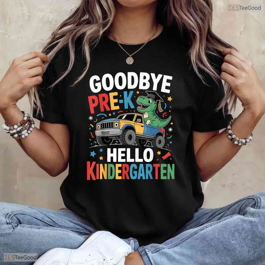 Goodbye Pre-K Hello Kindergarten Preschool Graduation 2026 Last Day Of Shirt