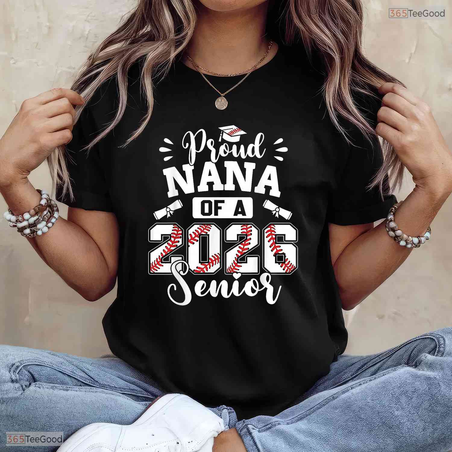 Proud Nana Of A 2026 Senior Baseball Player Graduate Sports Family T-Shirt