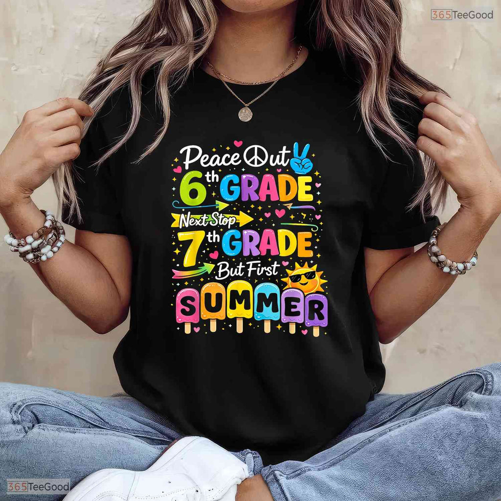 6th Grade Graduate Hello Summer Break Middle School Celebration Party T-Shirt