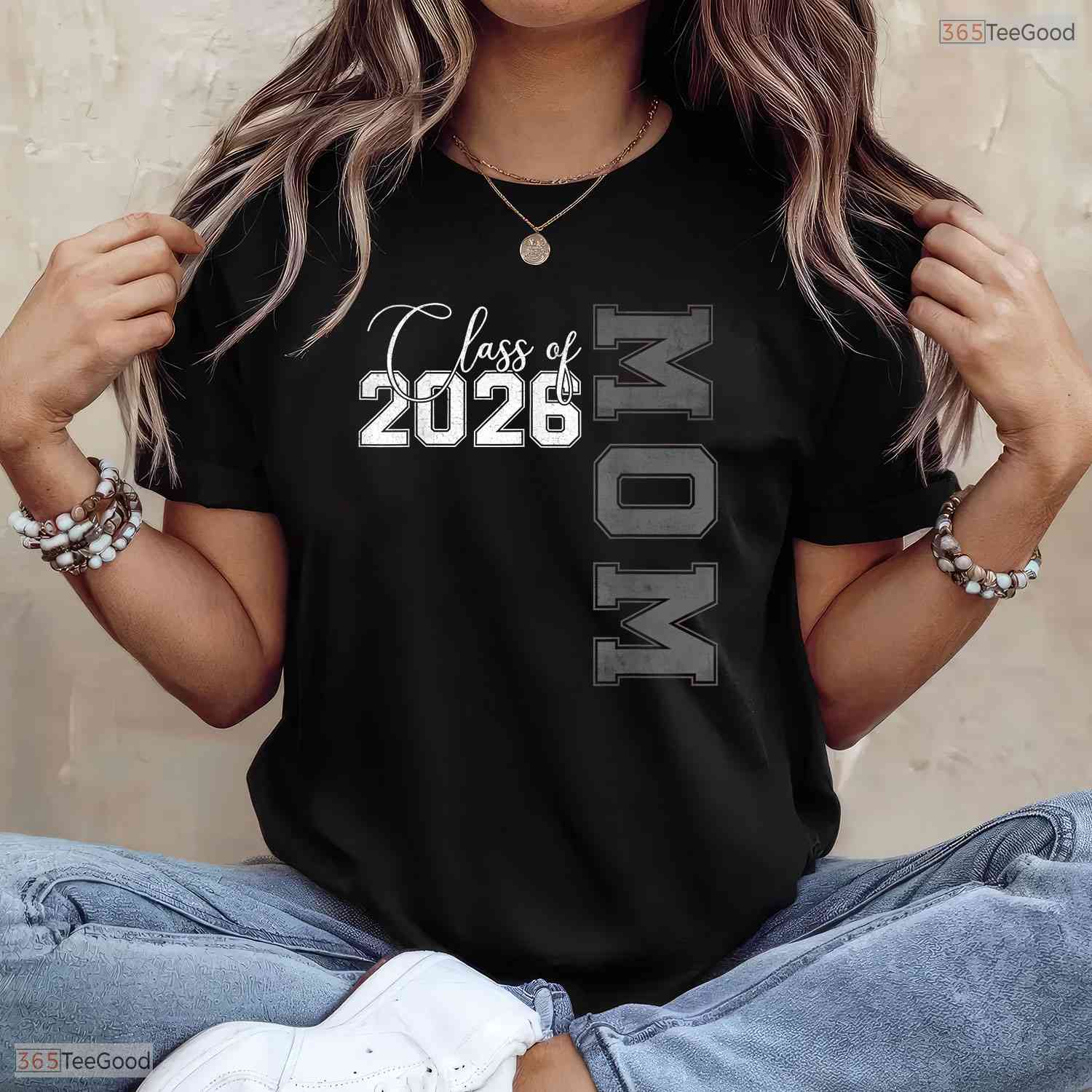 Proud Mother Of A Class Of 2026 Graduate Senior Mom Family Graduation Shirt