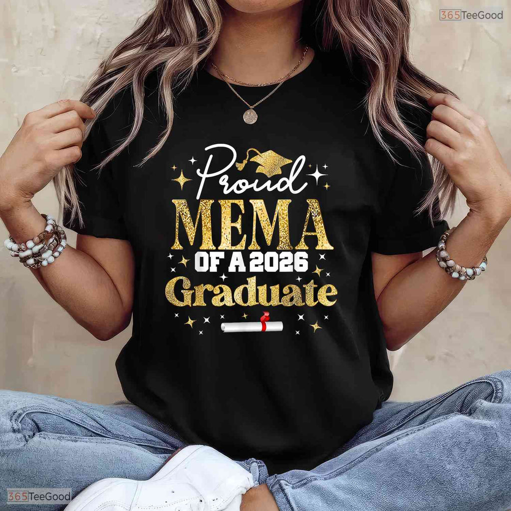 Proud Mema Of A Class Of 2026 Graduate Senior High School Graduation T-Shirt