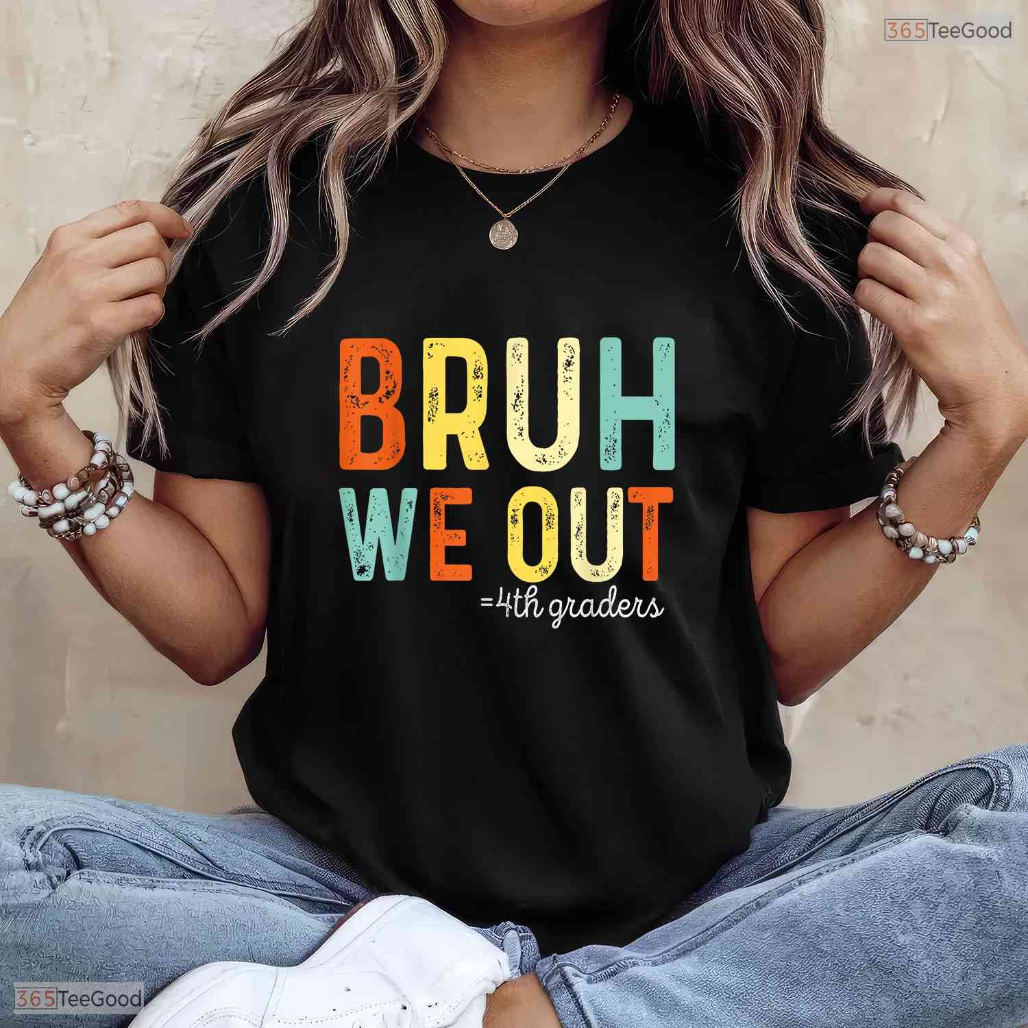 Bruh We Out 4th Graders Fourth Grade Graduation Funny End Of School Year Shirt