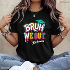 Bruh We Out 5th Grade Graduation Drip Lettering Cool Elementary Kids T-Shirt