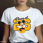 Magical Theme Cartoon Mouse Graduation Class of 26 Senior Celebration Shirt