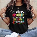 Proud Brother Of A Class Of 2026 5th Grade Graduate Elementary Ceremony Shirt