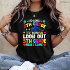 So Long 4th Grade Graduation Elementary School Graduate Teacher Kids T-Shirt
