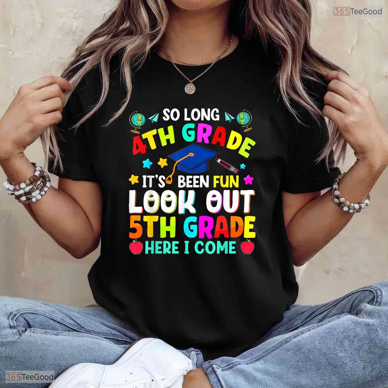 So Long 4th Grade Graduation Elementary School Graduate Teacher Kids T-Shirt