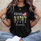 Proud Military Family Army Graduation Ceremony Mom Dad Brother Sister Shirt