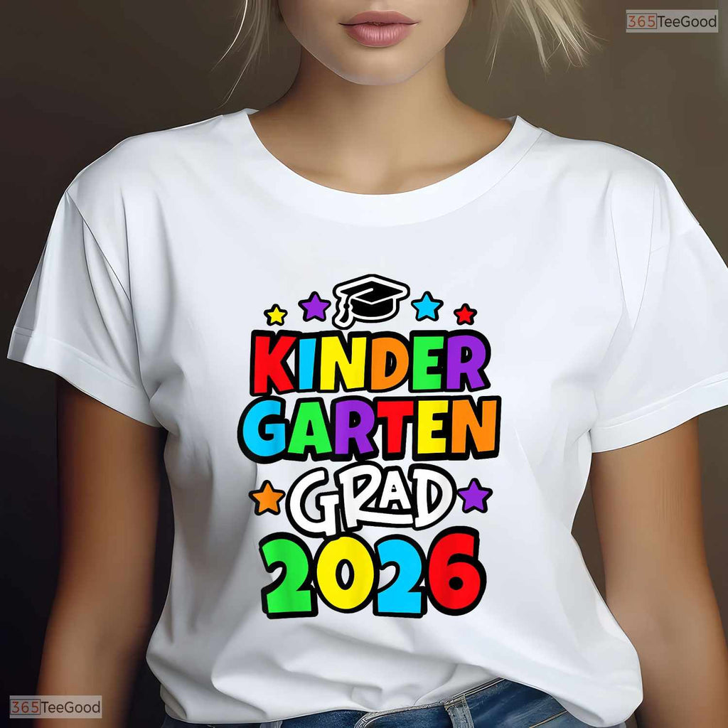 Adorable Kindergarten Graduation Grad Kid Girl Boy 2026 Celebration T-Shirt