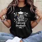 Class Of 2026 Culinary Arts Graduate Funny Food Cuisine Chef Graduation T-Shirt