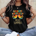 Awesome Goodbye Kindergarten Hello Summer Last Day Of School Graduation Boy T-Shirt