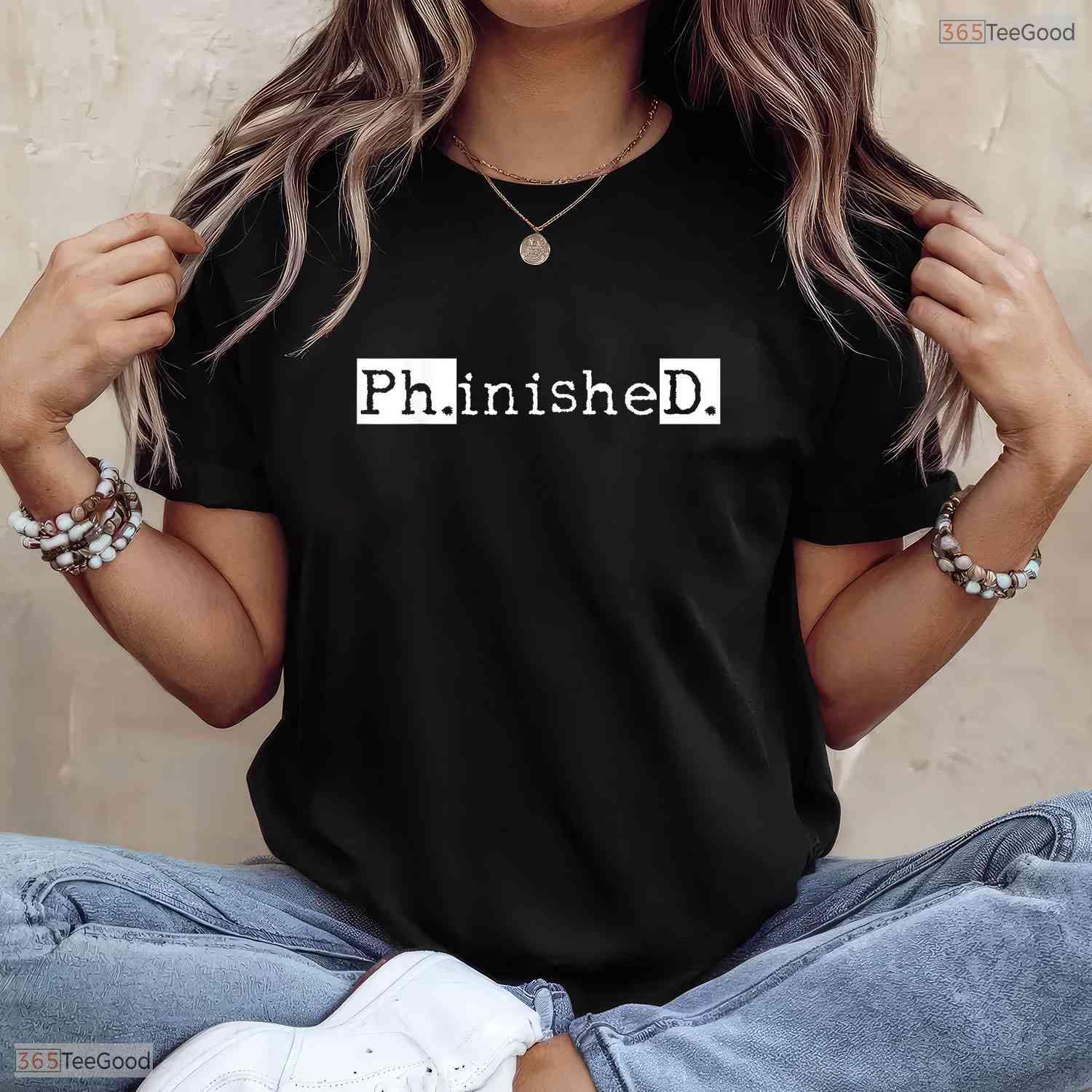 Proud PhD Graduate Doctorate Degree Student University Ceremony Party T-Shirt