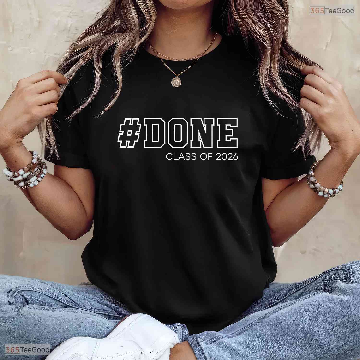 Done Senior Class Of 2026 Graduate Funny High School College Graduation Party Shirt