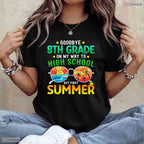 Goodbye 8th Grade Hello 9th Grade Summer Middle School Transition Graduation T-Shirt