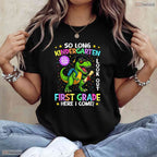 Cute So Long Kindergarten Graduation Class 2026 Dinosaur Kids Boy Celebration Shirt