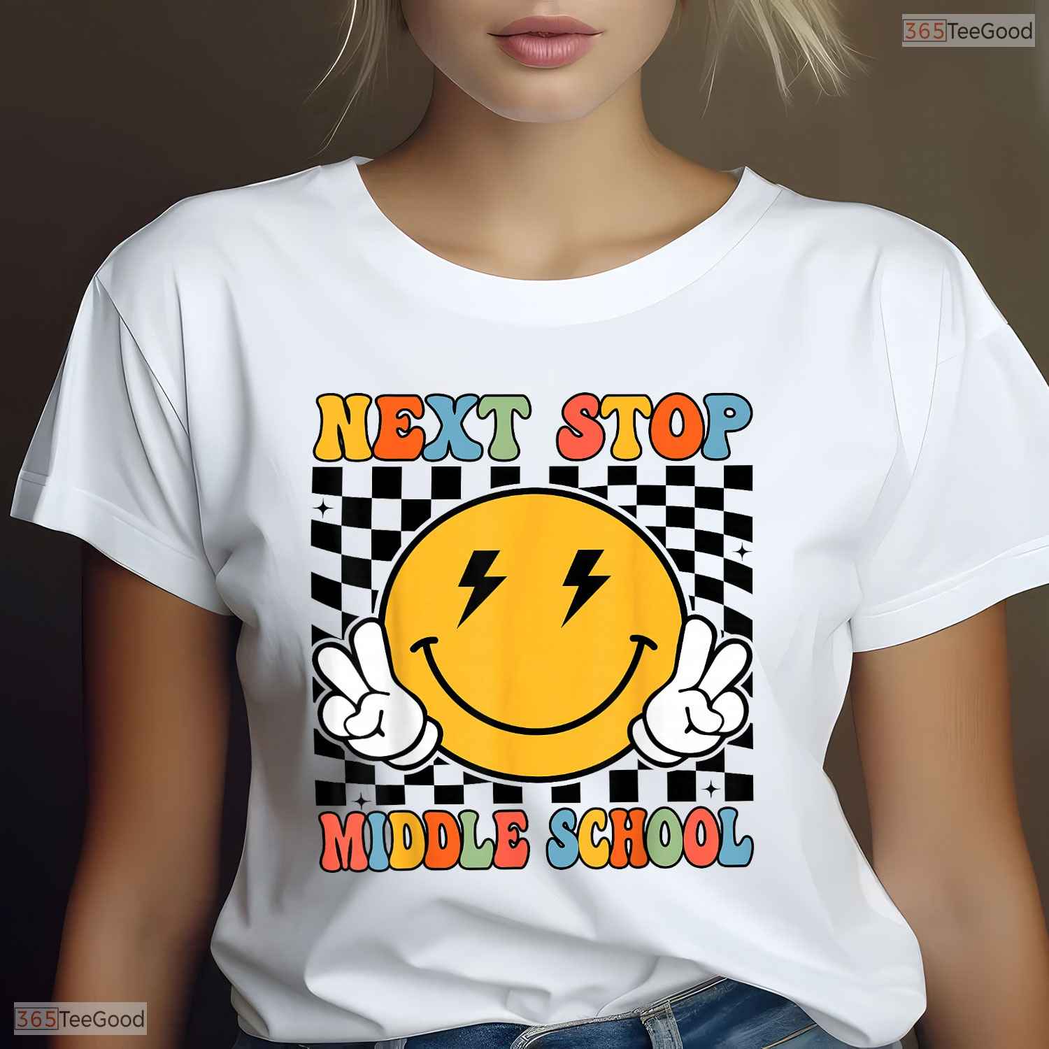 Groovy Next Stop Middle School Elementary School Youth Graduation T-Shirt