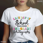 Last Day Of School Autograph 2nd Grade Graduation Signing Keepsake T-Shirt