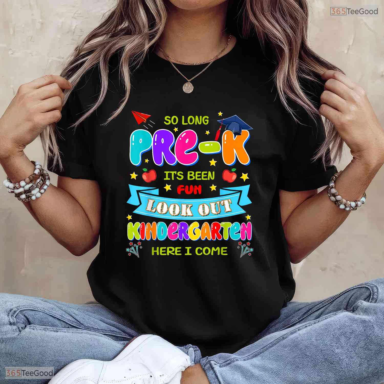 Colorful Preschool Graduation 2025 Pre-K Graduate Kids Boys And Girls Party T-Shirt