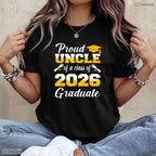 Proud Uncle Of A Class Of 2026 Graduate High School Senior Commemorative Shirt