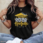 Proud Auntie Of A Class Of 2026 Graduate High School Senior Family Party Shirt