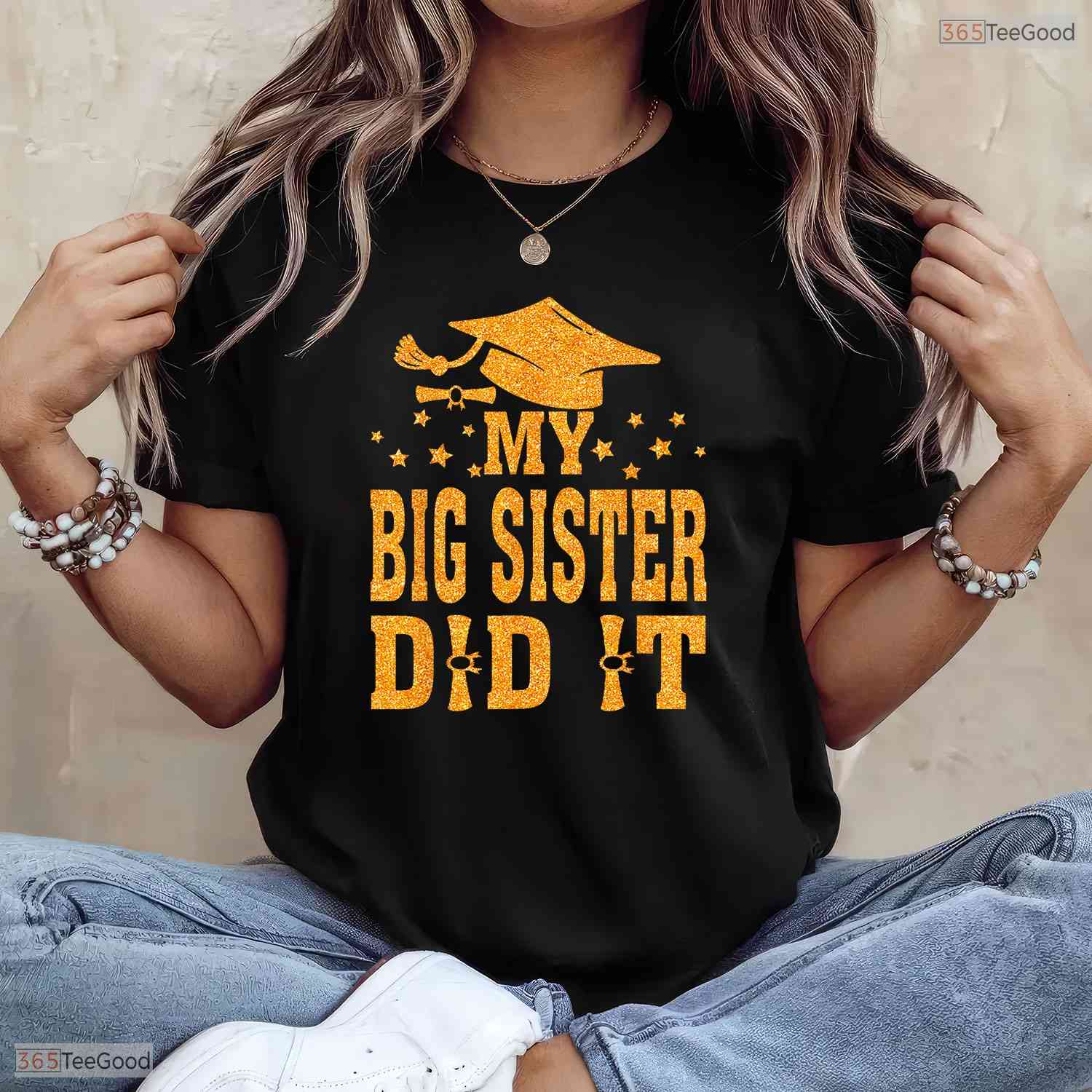My Big Sister Did It Graduation Graduated Sibling Matching Family Party T-Shirt