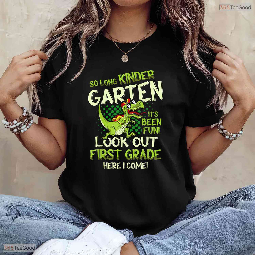 So Long Kindergarten Hello First Grade Youth Moving Up Graduation Ceremony T-Shirt