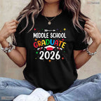 Class Of 2026 Middle School Graduate Moving Up Ceremony Youth Celebration T-Shirt